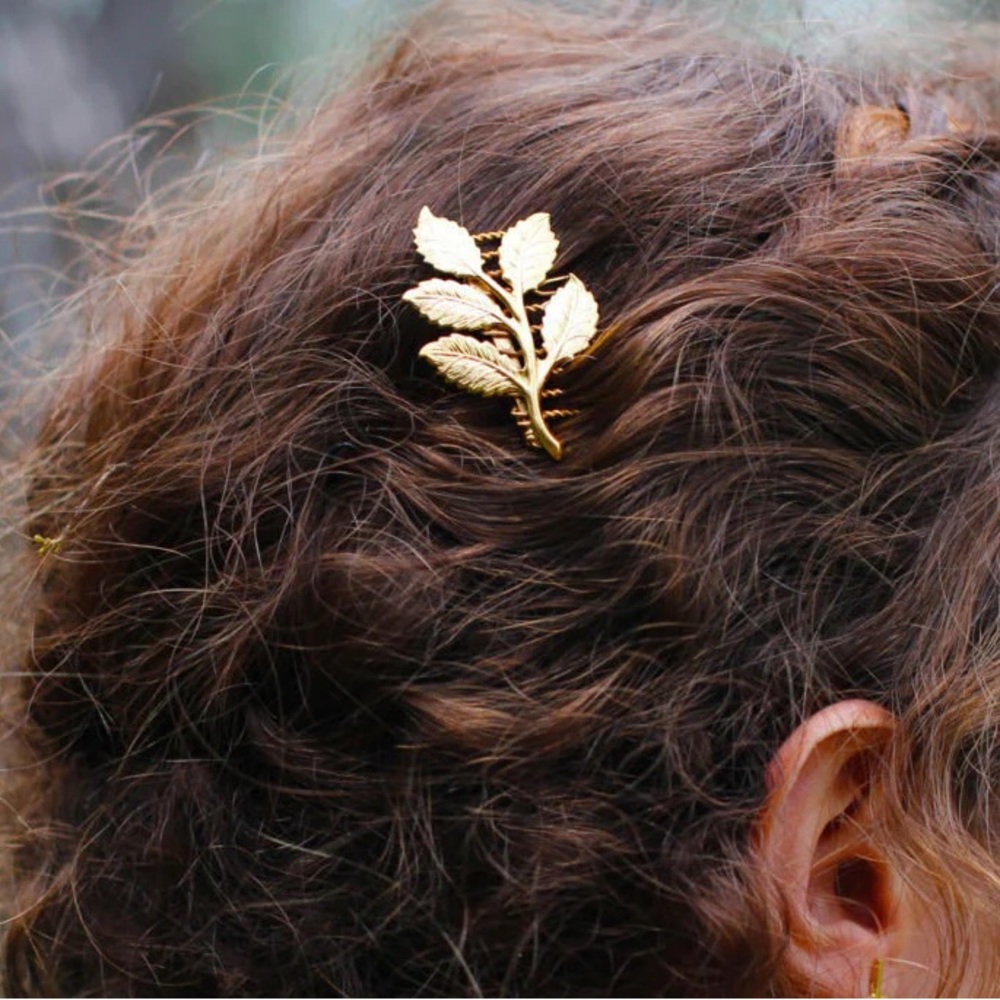 Avigail Adam Gold Leaf Five Stems Comb - Picture 5 of 6
